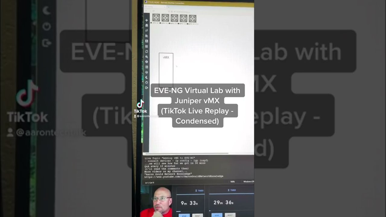 EVE-NG Juniper vMX - TikTok Live Condensed @aarontechtalk