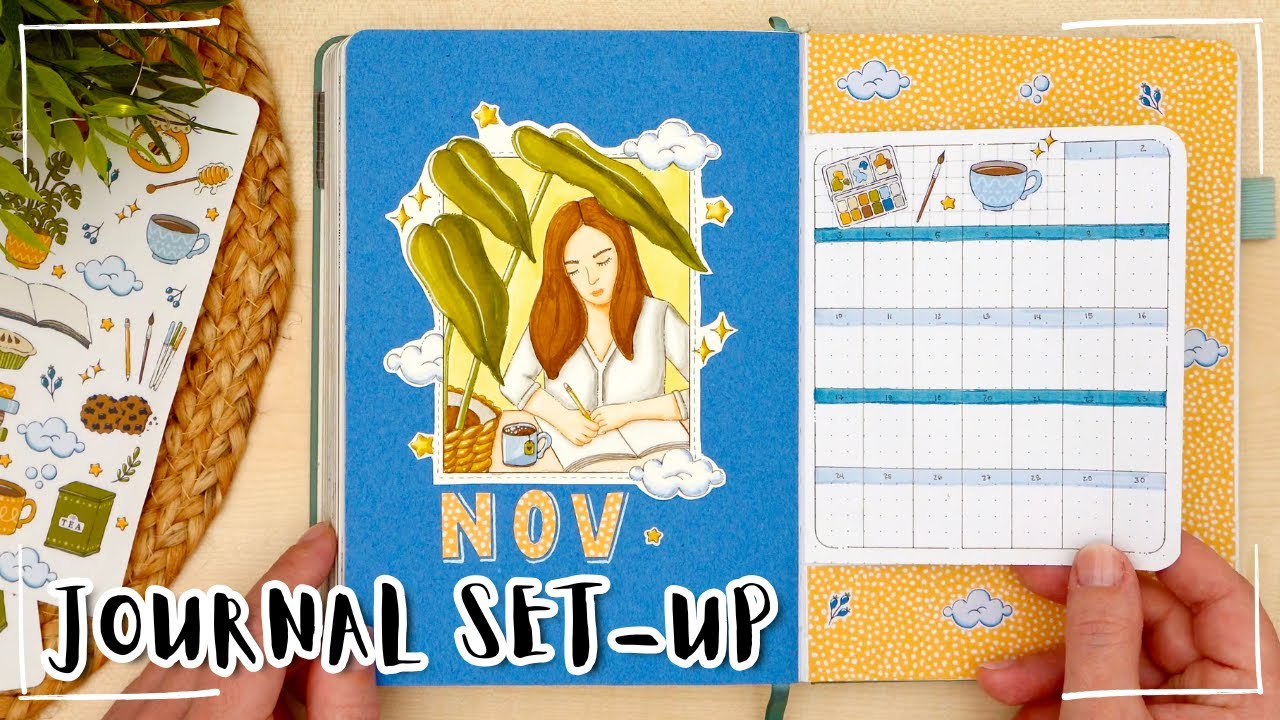🇩🇪 NOVEMBER Bullet Journal Set-up ✍️🥰🫖 - Cozy Day Theme mit Lebenskompass Dual Brush Pens