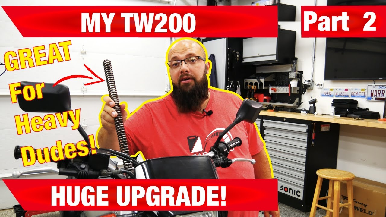 How to Change Your Fork Springs on a Motorcycles  - My TW200 Build - Part 2