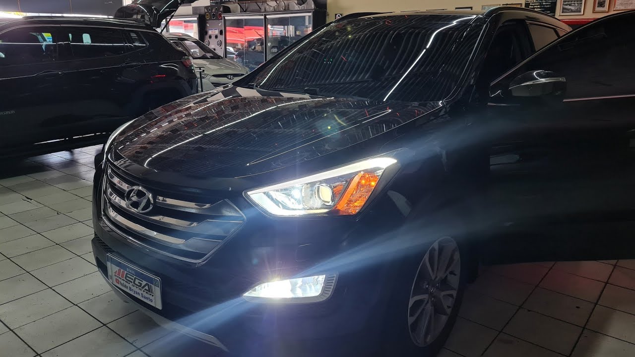 Hyundai Santa Fé 2014 Led H8+ Led H7 + Led H27 Milha/Ato/Luz De Curva + Led Ré + Central Multimídia