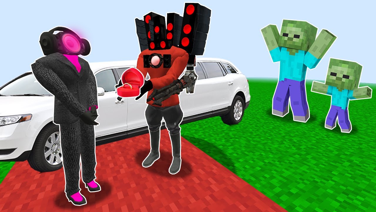 SPEAKER WOMAN VE TİTAN HOPARLÖR KAFA DÜĞÜNÜ 😱 - Minecraft