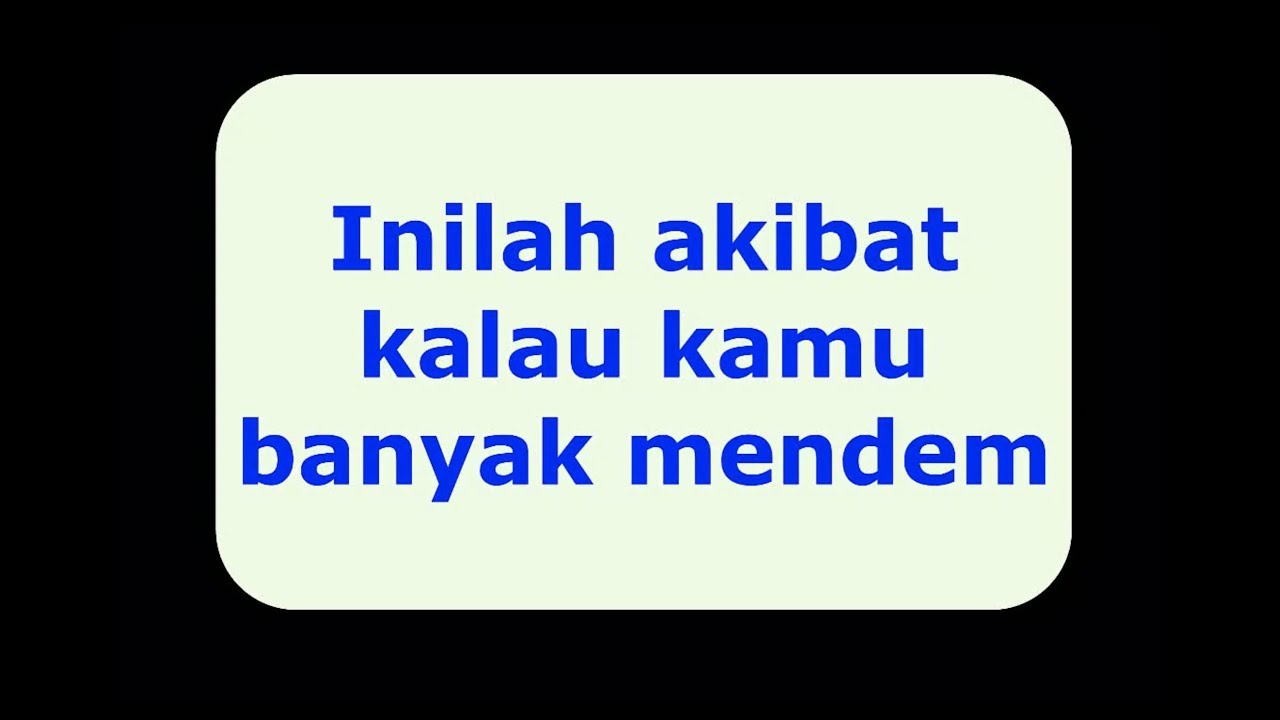 APA AKIBATNYA BILA TERLALU BANYAK MENDEM (MEMENDAM EMOSI NEGATIF)