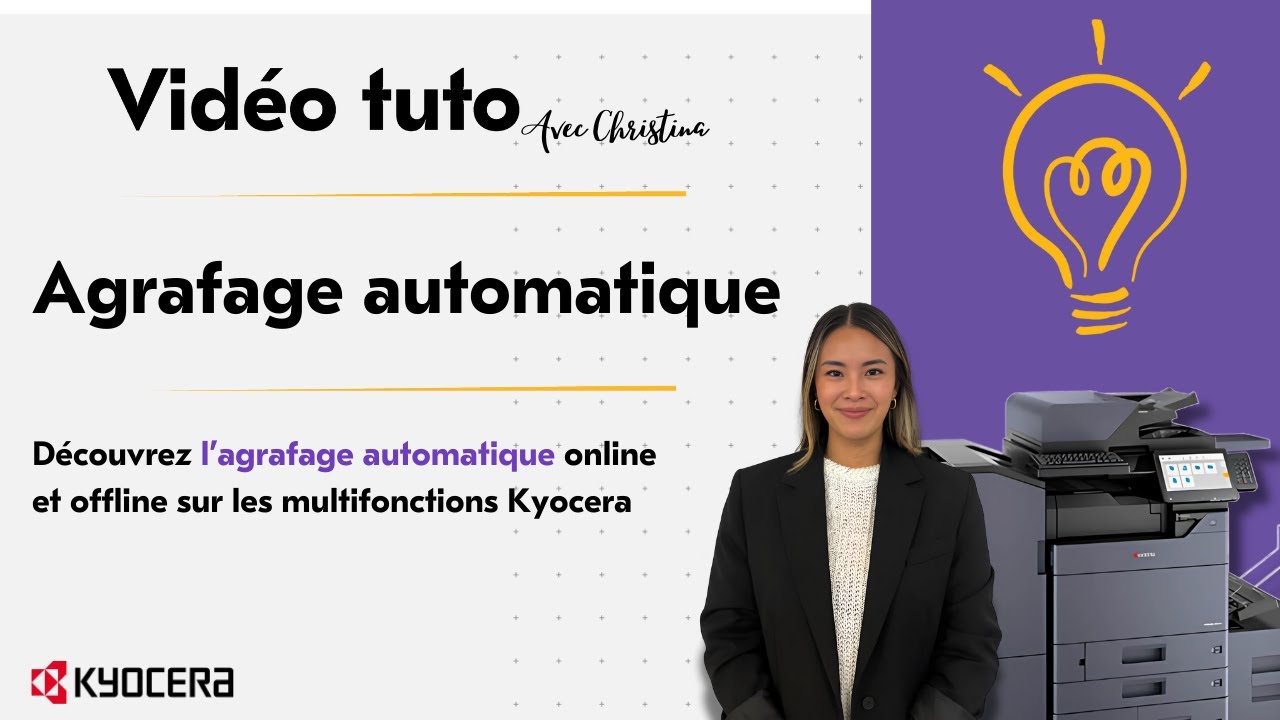 Vidéo tuto : Fonction d'agrafage automatique depuis un multifonction Kyocera