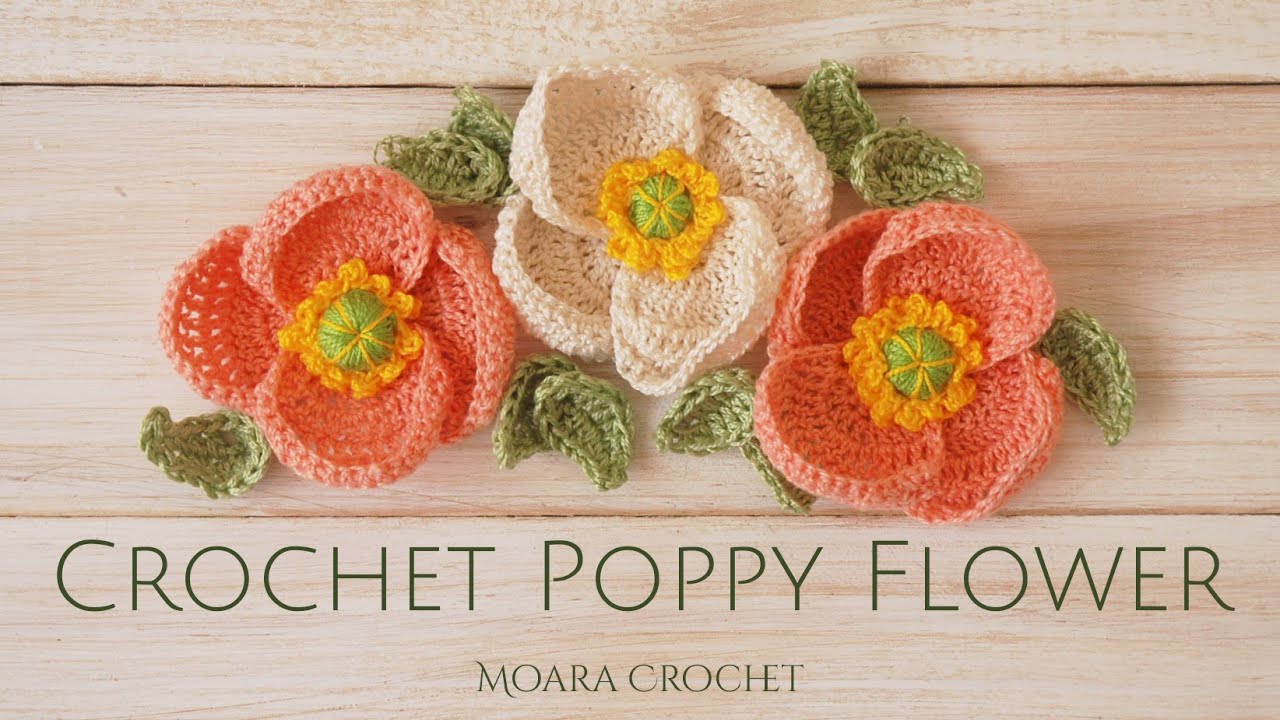 Crochet Poppy Pattern - Moara Crochet