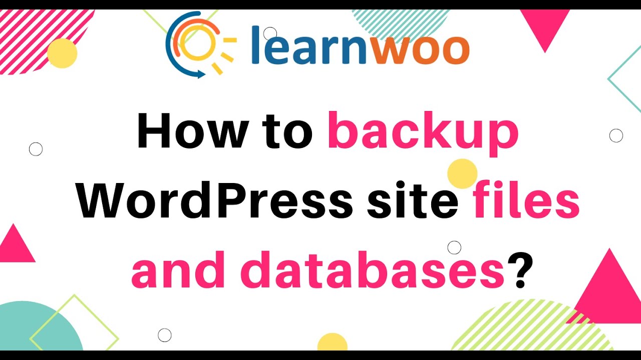 How to backup WordPress site files and databases