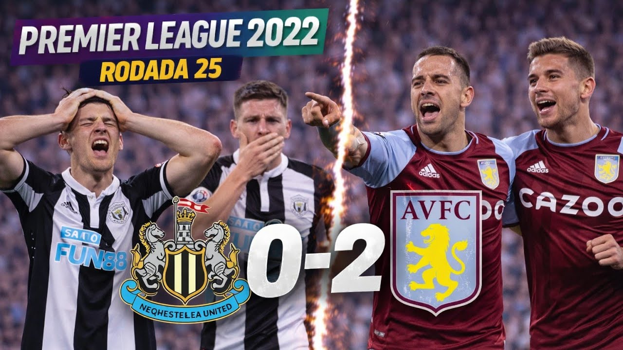 Campeonato inglês 2022 Premier League R25 Newcastle United 0X2 Aston Villa