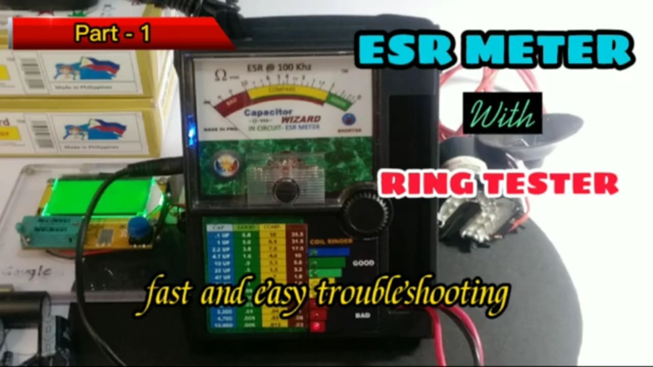 Analog ESR meter with Ring Tester