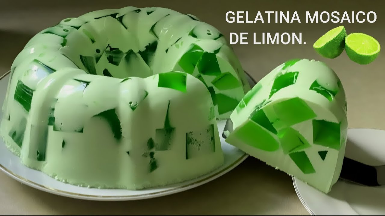 Gelatina Mosaico de Limón, 2 Ingredientes!