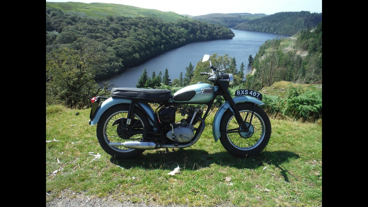 Triumph Tiger Cub 1958 ride from Llandovery to Rhandirmwyn, Abergwesyn and Llanwrtyd Wells.