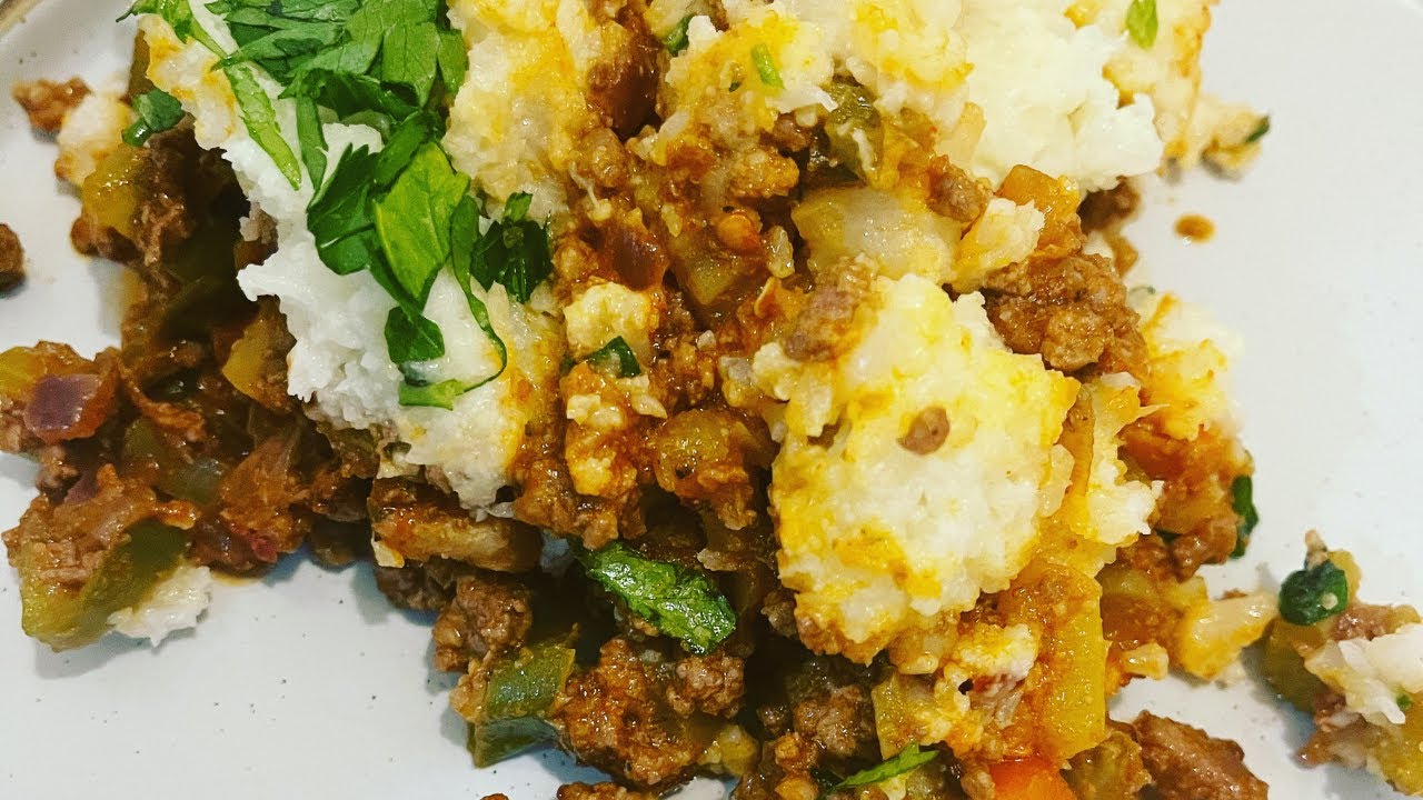 فطيرة الراعي الكيتونية ||  Keto Shepherd's pie ( يوم ٨ من تحدي الكيتو الصارم )