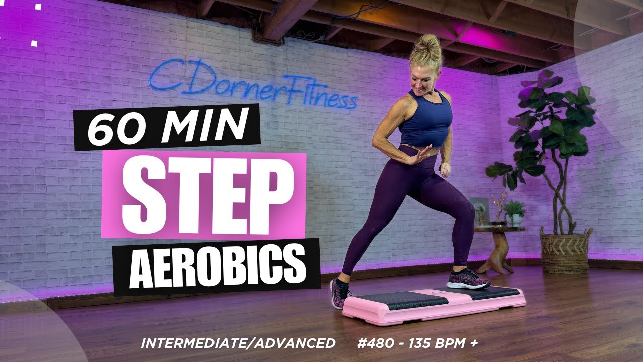 New 60-Min Step Aerobics Class | 135 BPM  Intermediate to Advanced #480