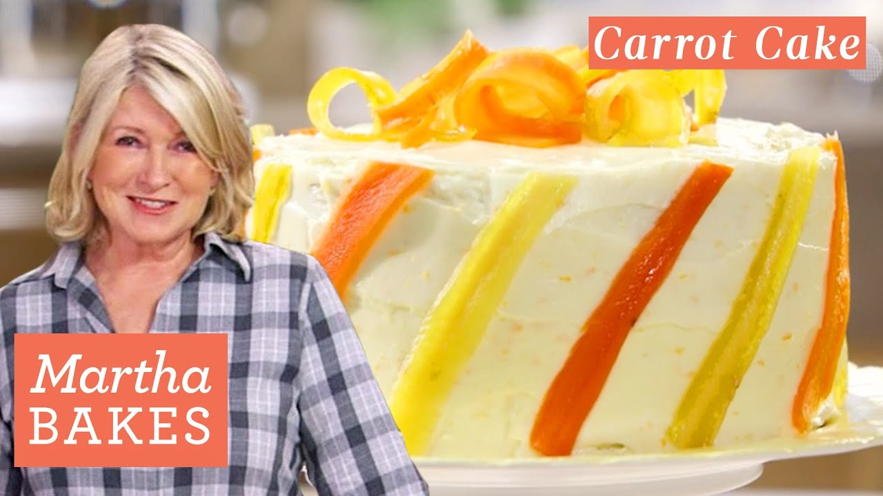 Martha Stewart's Carrot-Ginger Cake with Cream-Cheese Frosting | Martha Bakes | Martha Stewart