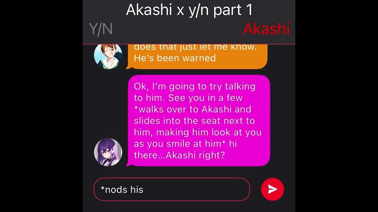 Akashi x y/n text story part 1