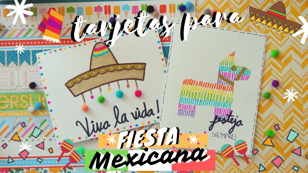 TARJETAS PARA FIESTA MEXICANA Tarjetas originales || CcreativeArt