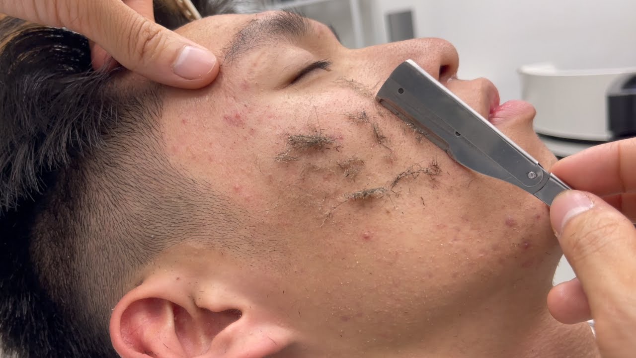 ASMR 🦔 FOR A GOOD SLEEP | SHAVING BEARDS AND DEAD SKIN FOR MAN | SHAVING ASMR EP576