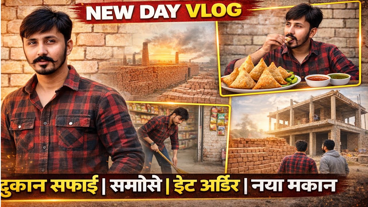 आज का पूरा दिन – दुकान सफाई, समोसे और ईंट भट्ठा | New Day Vlog
