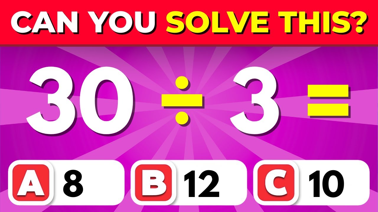 Математическая викторина для умных детей! | Покажите, насколько вы умны!