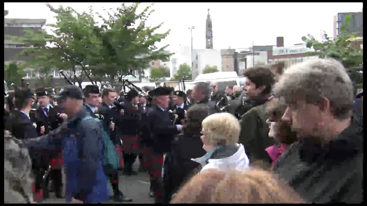 Field Marshal Montgomery celebrates 2011 World Pipe Band Championship victory