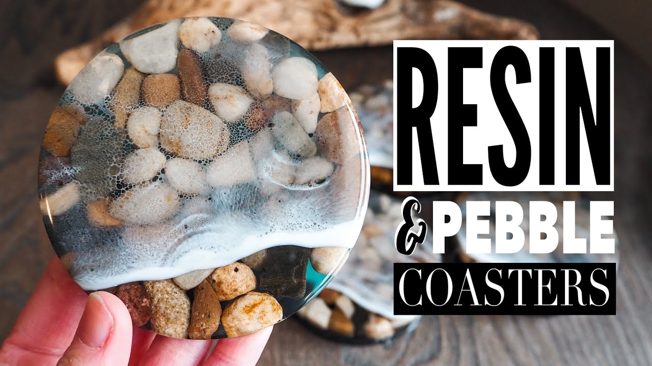 Resin Waves Pebble Coasters | Resin Ocean Art Tutorial | Easy Resin Crafts
