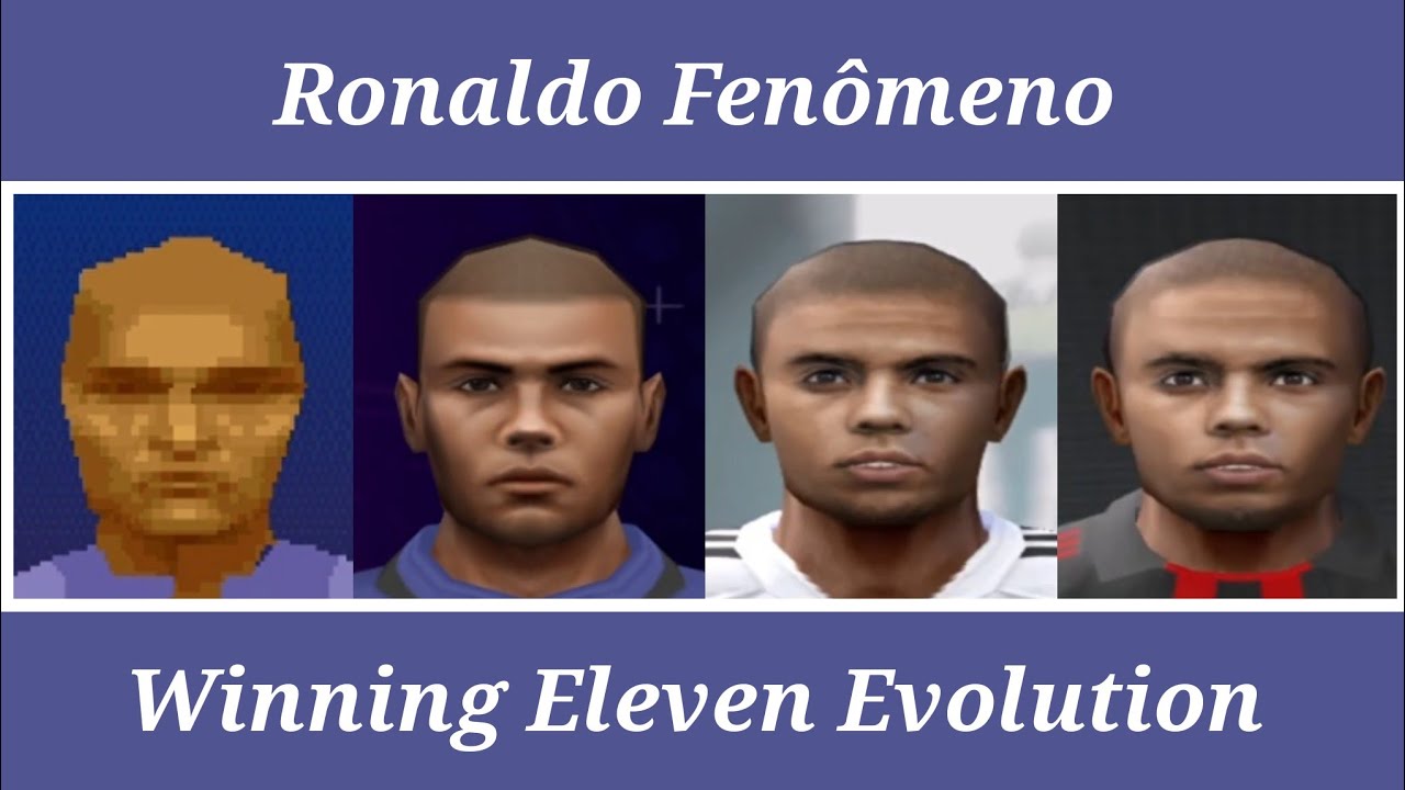 Ronaldo Fenômeno - Skills Evolution - Winning Eleven 97 ao PES 2008 - PS1 e PS2