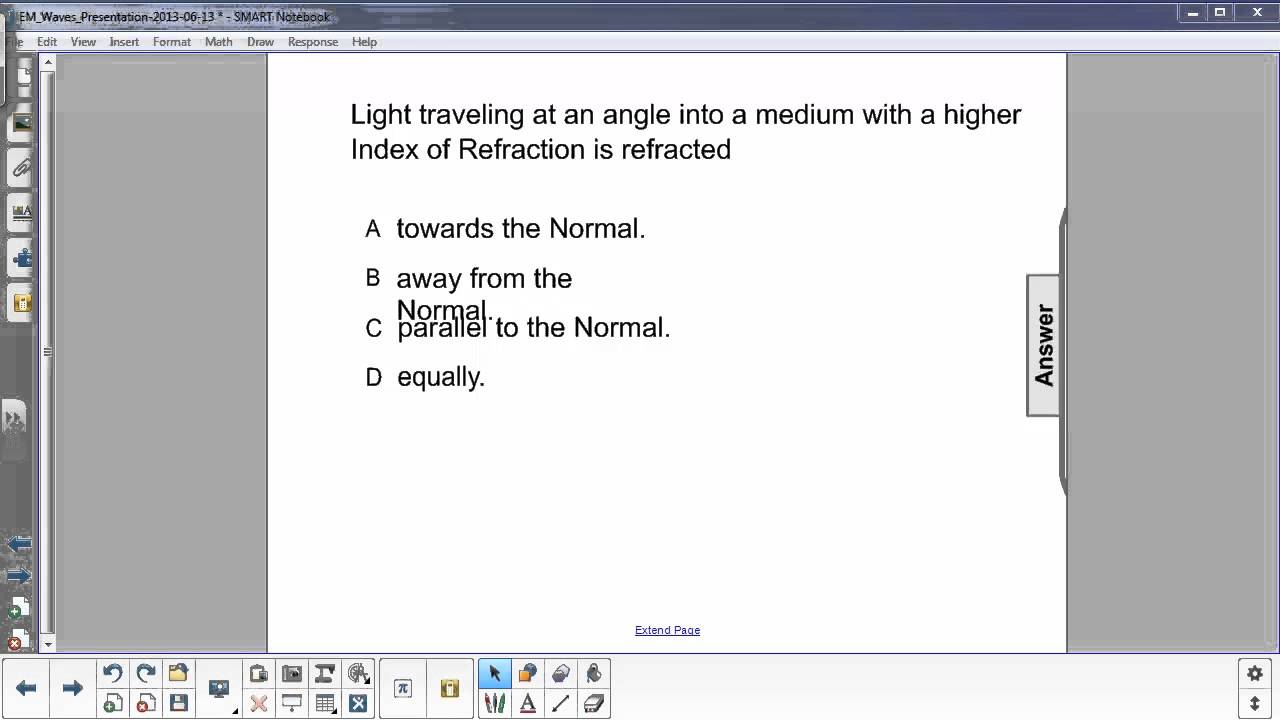 EM Waves - Fermat's Principle of Least Time Q10