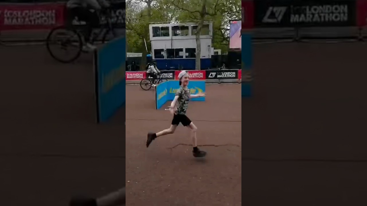 1st place in London mini Marathon! 🥳#athletics #athlete #londonmarathon #shorts #skills #running
