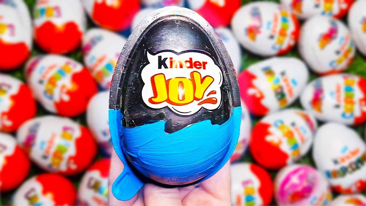 Satisfying Video | 100 Yummy Chocolate Eggs Kinder Surprises & Kinder Joy ASMR Opening