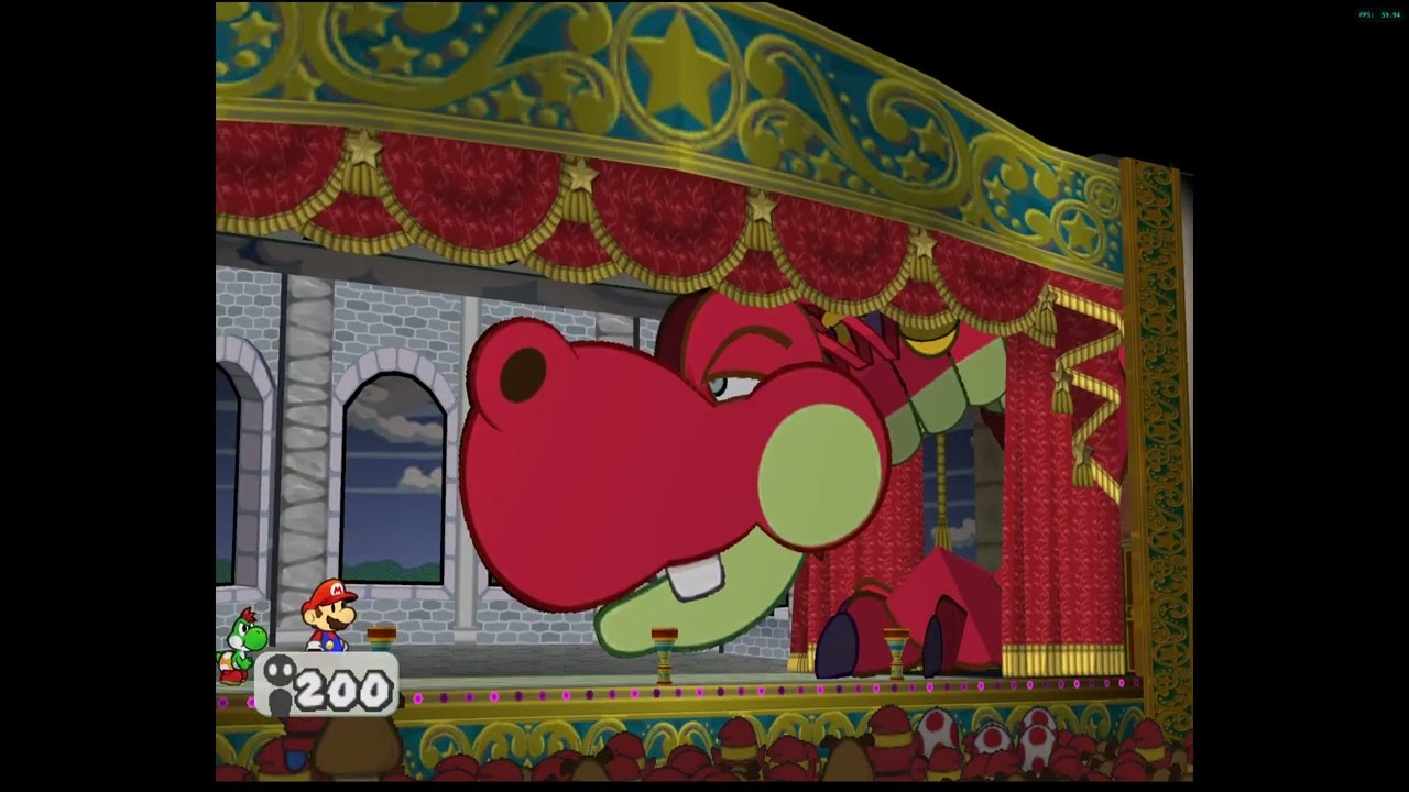 Paper Mario TTYD - Hooktail Attacking Herself With Attack FX R
