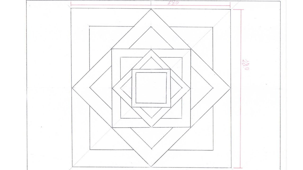 رسم هندسي | زخرفة بسيطة 6