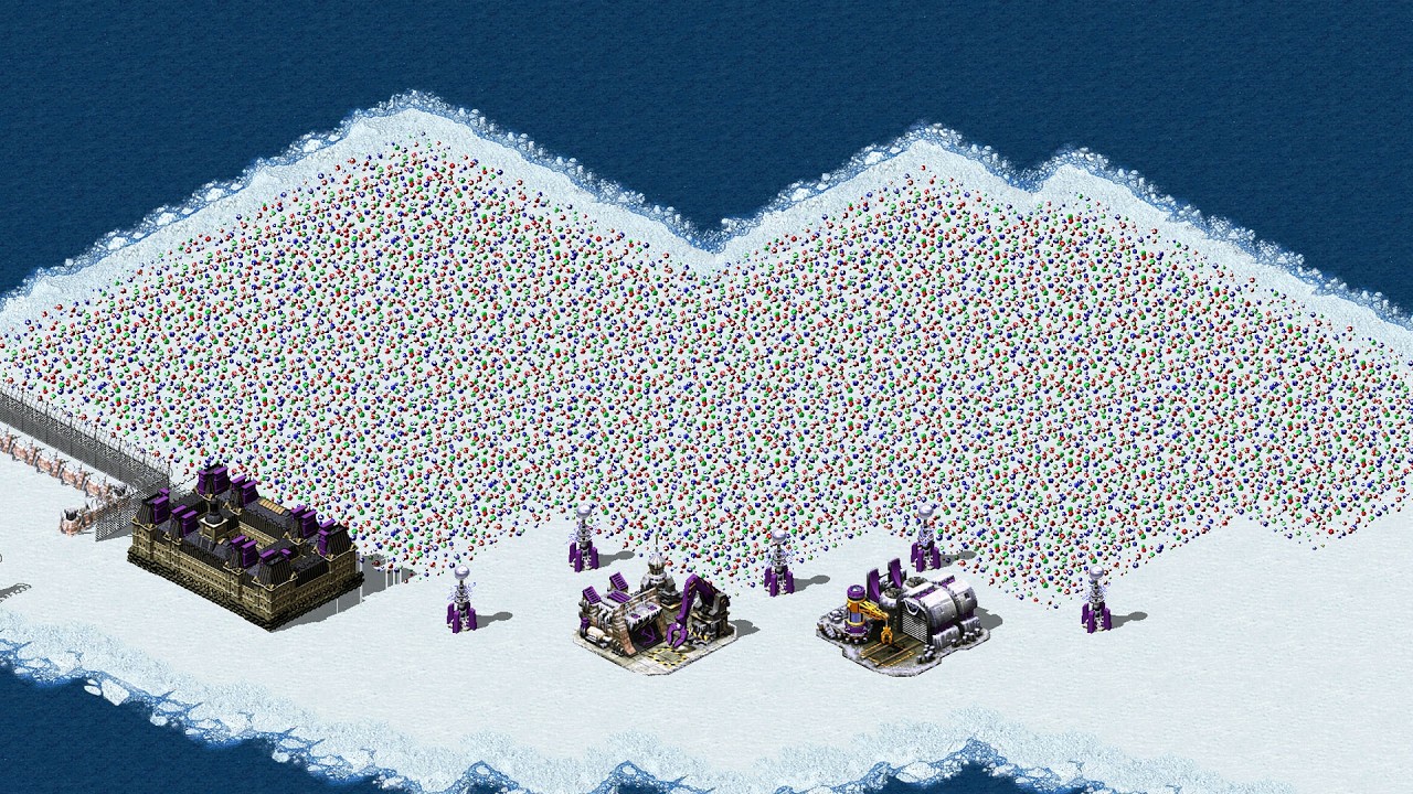 Red Alert 2 | Yuri's Revenge | 7 vs 1 | Arctic Twist New Map Edit by Zoom 3000 Map Extra Hard AI