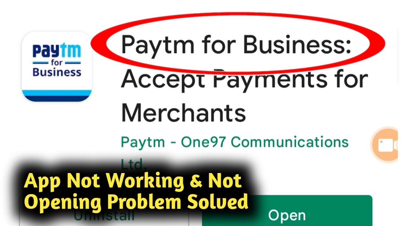 Fix Paytm for Business App Not Working and Not Opening Problem Solved