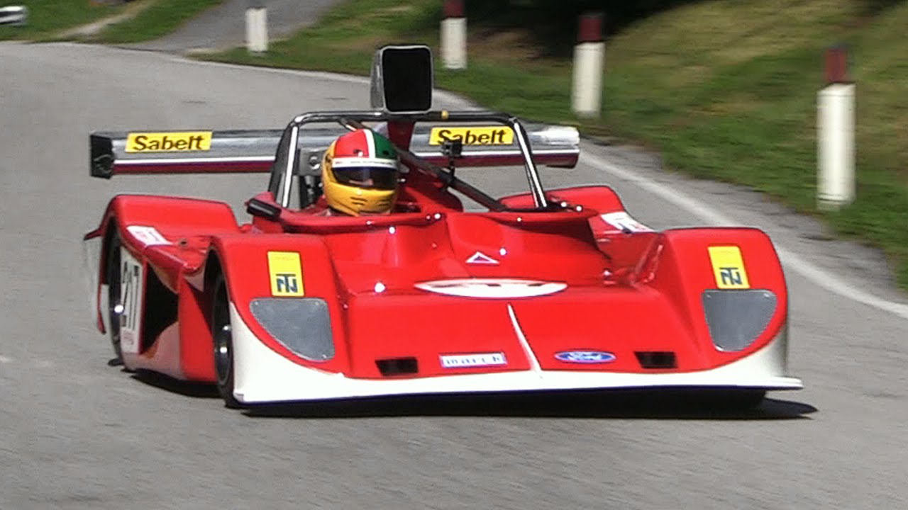 March 75S Ford DFV V8 Engine Sound In Action On Hillclimb - Alpe del Nevegal 2016