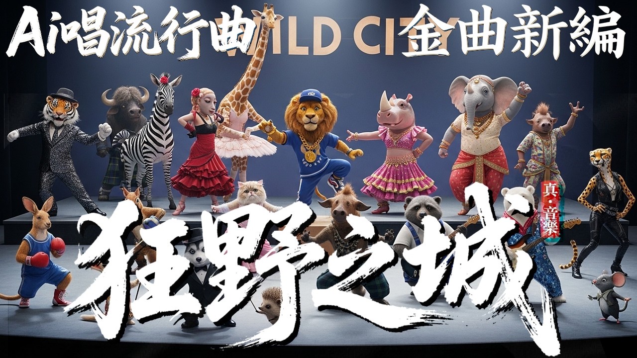 【AI唱流行曲】《狂野之城》- 【原唱：郭富城】Ai女聲演唱 [五] 粵語廣東歌 | 歌唱 | 舞蹈 | 舞臺 | 大合唱 |
