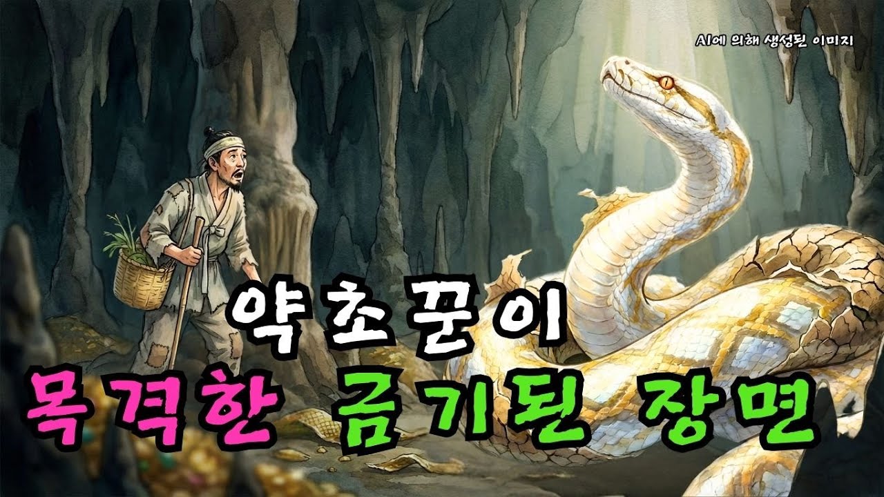 약초를 캐러 동굴에 들어간 남편, 허물을 벗는 구렁이를 목격하고 얻게 된 부의 비밀 | 야담 | 민담  |  조선시대