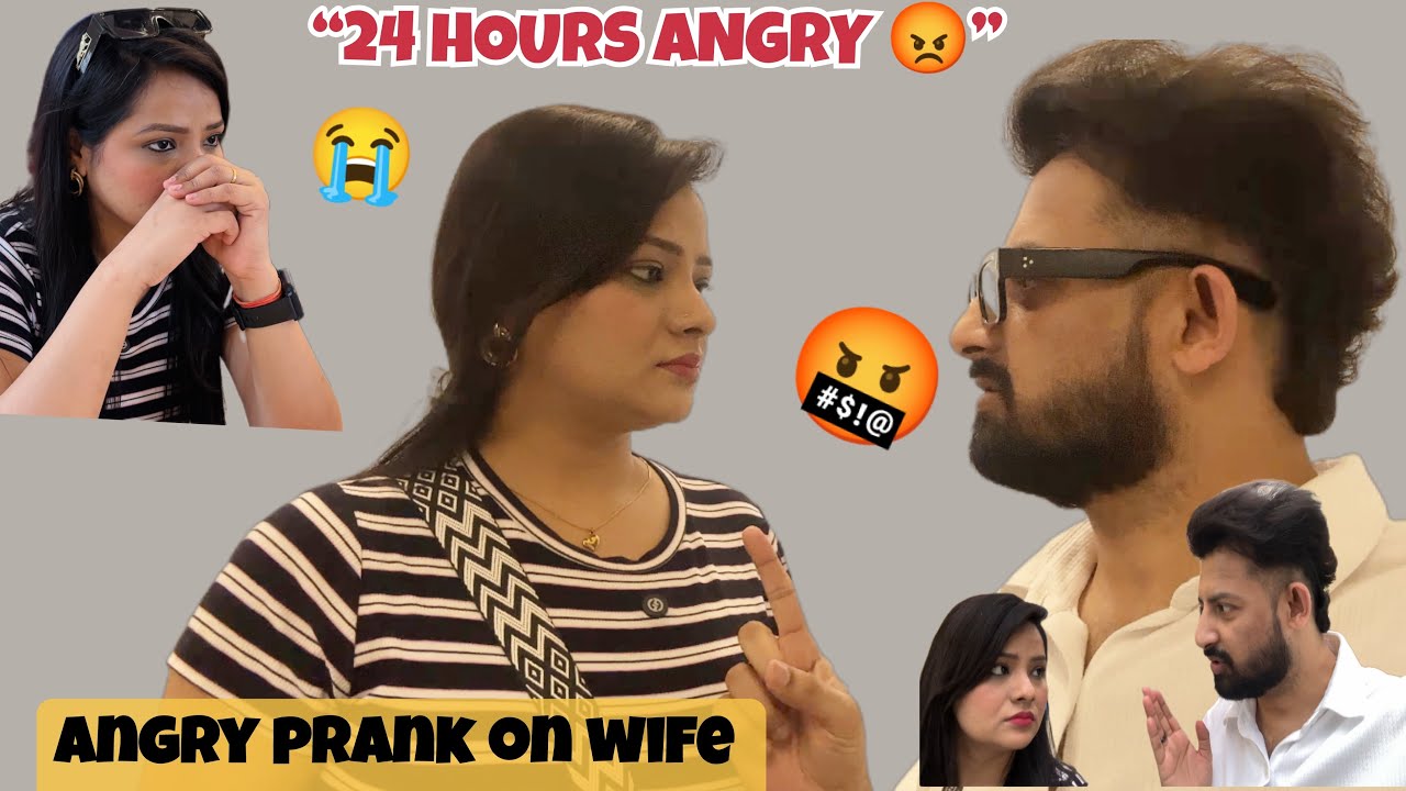 GETTING ANGRY PRANK ON WIFE FOR 24 HOURS || PRANK GONE WRONG || PRANK ON WIFE || lucky parul