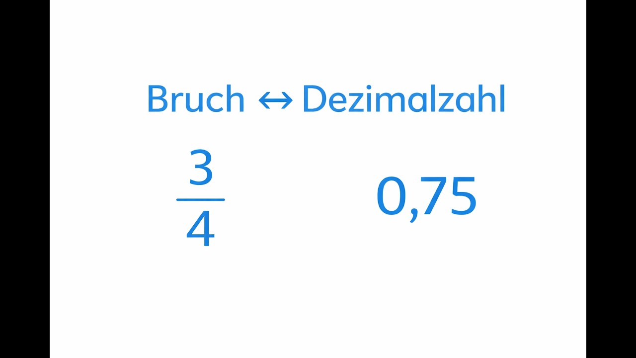 Brüche und Dezimalzahlen