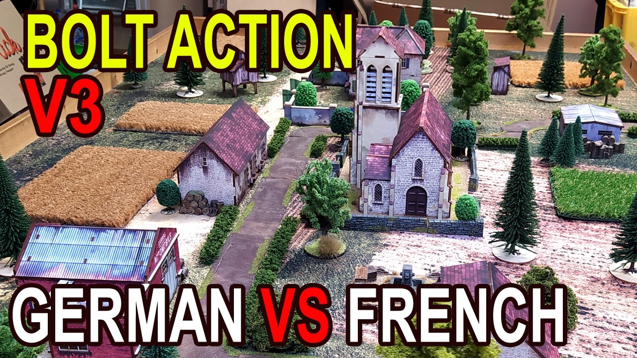 BLITZKRIEG GERMANS VS FRENCH! Bolt Action V3 Battlereport! 1000 Mechanised Infantry!