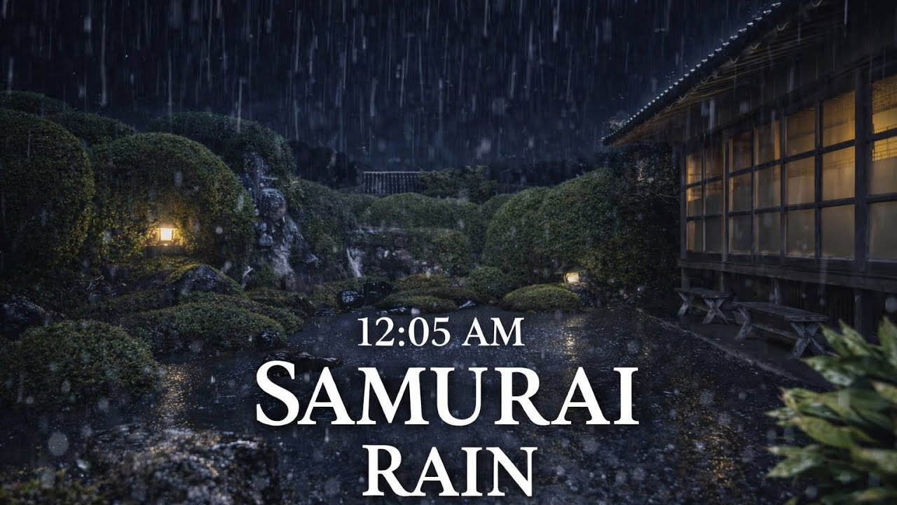 Midnight Rain at Old Samurai Houses &mdash; Kagoshima, Japan [4K] | Quiet Walk #089