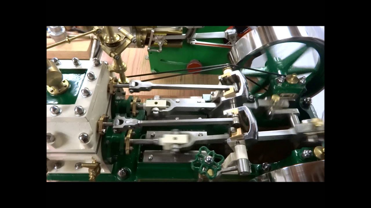 Steam Engine, Twin Cylinder with Joy Valve Gear (no eccentrics)
