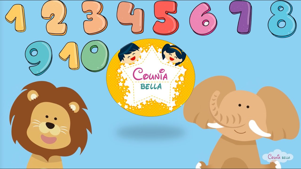 Μαθαίνω να Μετράω ως το 10 με τα Ζωάκια - Παιδικό Τραγούδι -Counia Bella