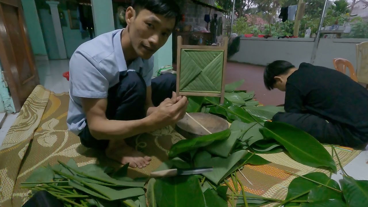 Gói Bánh Chưng Tết bằng khuân cực dễ //Wrapping Banh Chung Tet using a mold is extremely easy