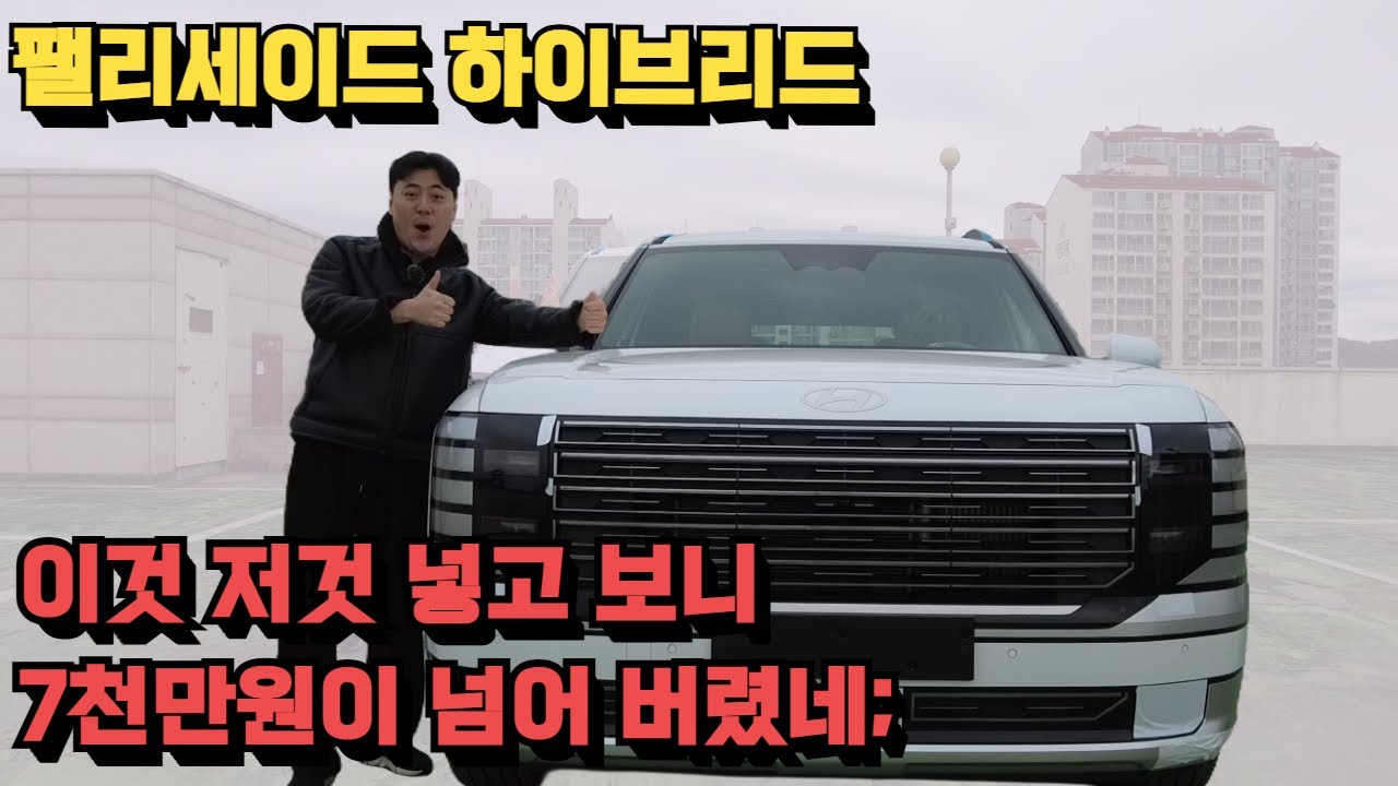 팰리세이드 하이브리드 캘리그래피 7인승 풀옵션 와 미쳤네요!