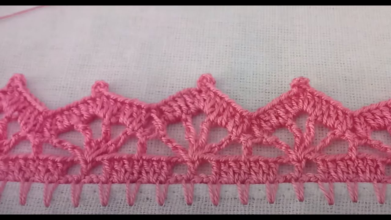 Como Fazer Bico de Crochê em Pano de Prato - BICOS DE CROCHE  FACÍL - 18