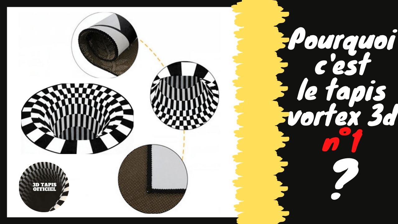 3D Tapis Officiel ; le tapis vortex 3d ; &Eacute;cologique et facile &agrave; laver #tapis #decorationinterieure