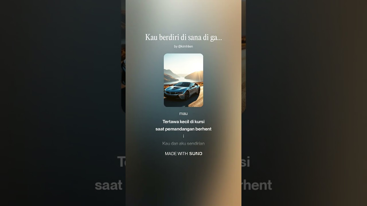 Kau berdiri di sana di garasi