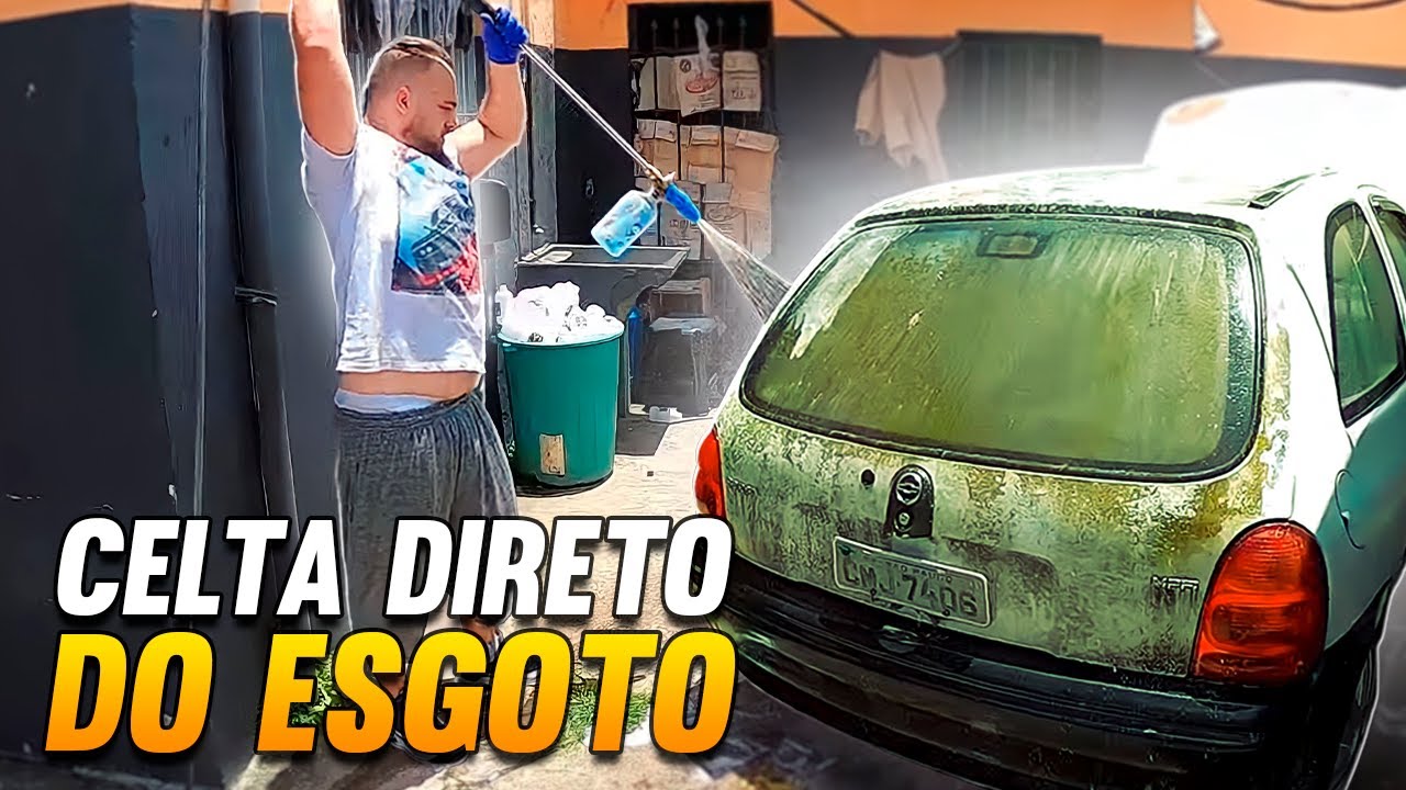 PRIMEIRA LAVAGEM EM 10 ANOS DO CARRO ABANDONADO!