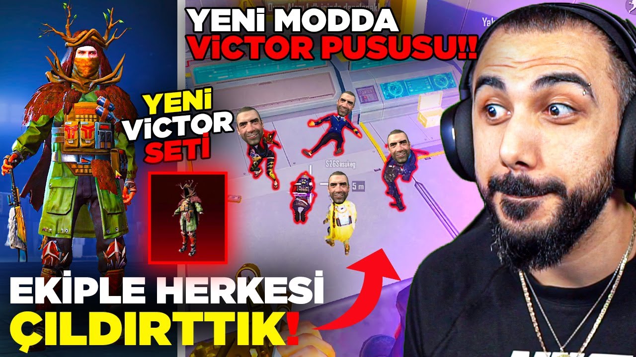 NADİR VİCTOR SETİ GELDİ!! 😱 EKİPLE YENİ MODDA 4 VİCTOR PUSUSU YAPTIK HERKESİ DELİRTTİK | PUBG MOBILE