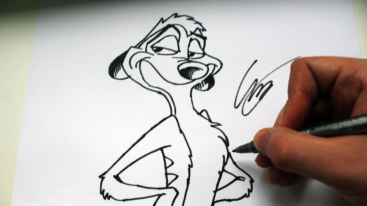 Como Desenhar o Timão [Rei Leão] - (How to Draw Timon) - SLAY DESENHOS #172