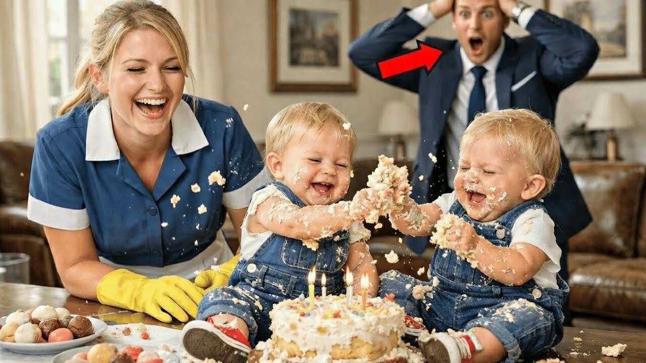 EL MILLONARIO LLORABA SOLO EN SU CUMPLEAÑOS… NADIE LO RECORDÓ, HASTA QUE LLEGÓ LA NIÑERA Y SUS HIJOS