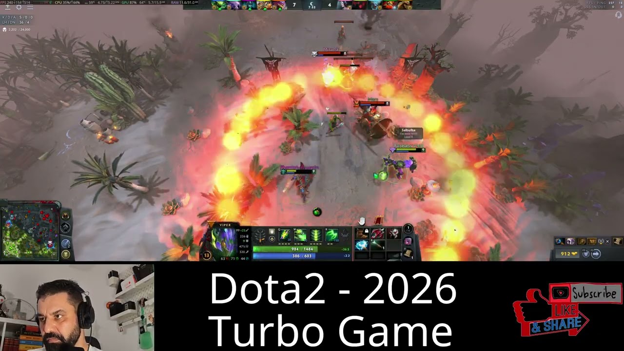 Dota 2 Turbo: Viper Mid Stomp & Opening 50 Sticker Capsules (GOLD DROP!). Ep. - 07